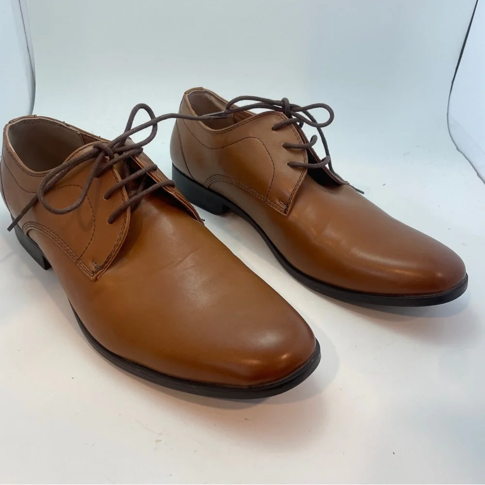 Perry Ellis Portfolio Bryan Brown Wingtip Oxford Lace Up Mens Shoes Size 8.5